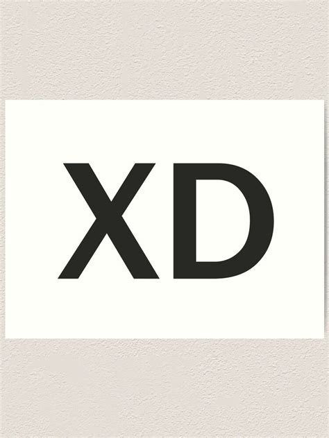 Xd Text Face Emoticonemoji Art Print For Sale By Platnix Redbubble