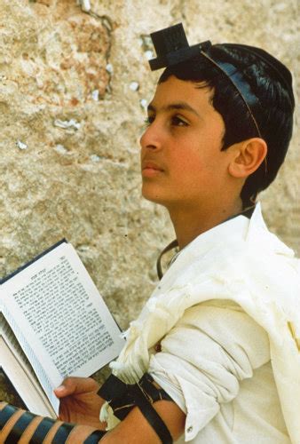 Israel Jerusalem Sephardic Jewish Boy At Bar Mitzvah Ceremony At The