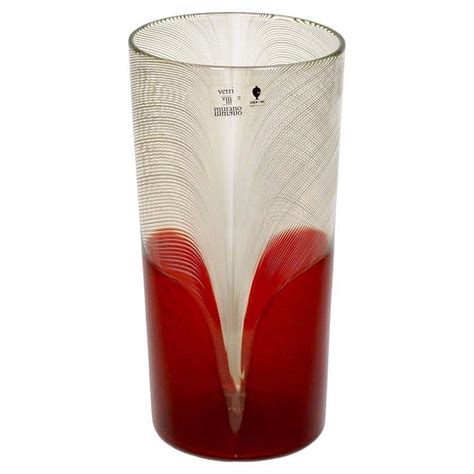 Murano Glass Vase Of The Series Pavoni By Tapio Wirkkala For Venini At 1stdibs