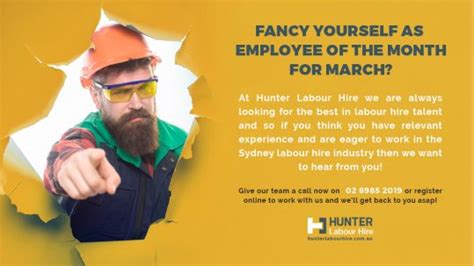 Employee Of The Month February 2019 Hunter Labour Hire