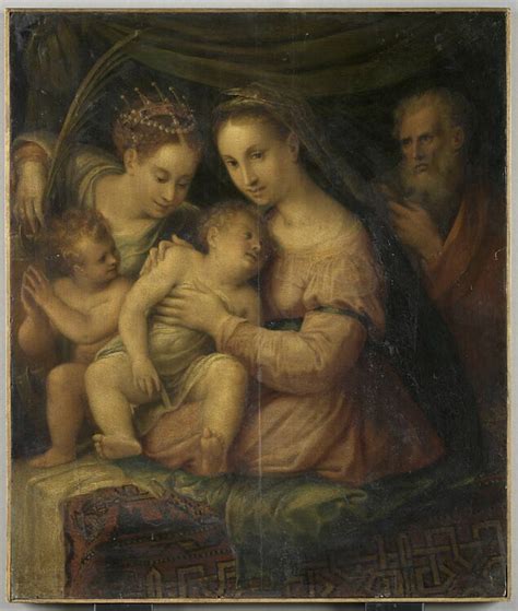La Sainte Famille Avec Sainte Catherine Et Le Petit Saint Jean Baptiste Louvre Collections