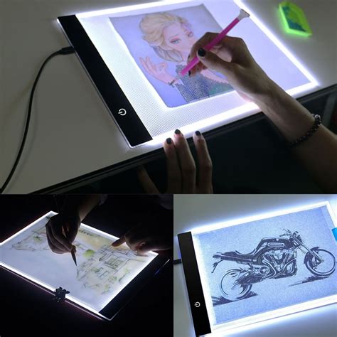 tsv a4 a5 ultra thin led light box tracer w 3 level brightness portable led artcraft tracing