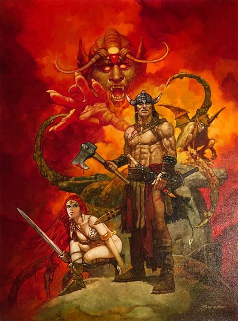 Conan And Red Sonja Comic Art Comic Art Fantasy Art Conan The Barbarian