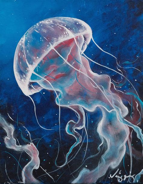 Acrylic Painting Jellyfish Painting Watercolor
