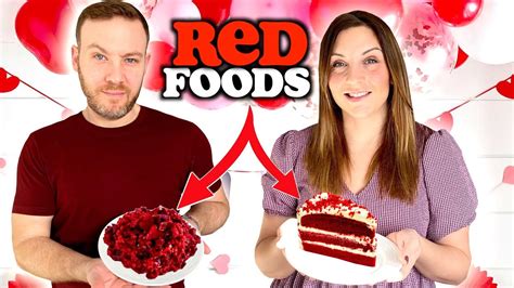 Eating Only Red Food For 24hours Youtube