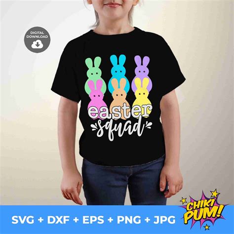 Easter Bunnies Squad design • Family T-Shirt SVG cut file
