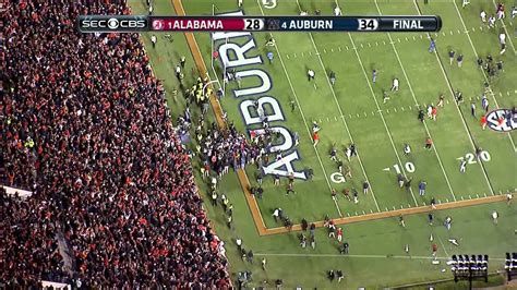 Alabama Vs Auburn Missed Field Goal Return Touchdown Iron Bowl
