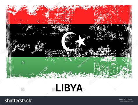 Libya Grunge Flag Isolated Vector Official Stock Vector Royalty Free
