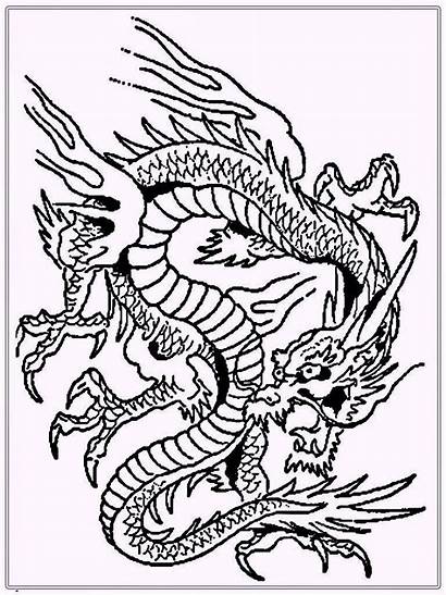 Dragon Coloring Chinese Pages Sheets Dragons Fire