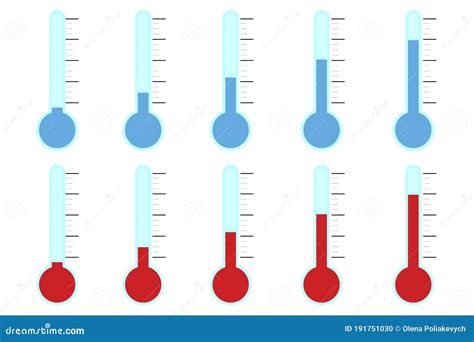 Thermometer Icon For Weather Hot And Cold Scale Celsius Or Fahrenheit