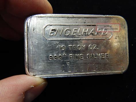 Engelhard 10 Troy Ounce Silver Bar 999 Fine Silver