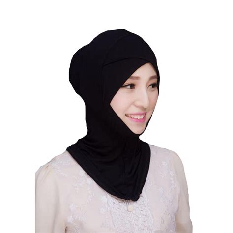 Muslim Hijab Cap Women Soft Inner Hijab Caps Islamic Underscarf Hats Cross Round Style Islamic