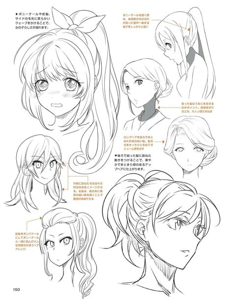 Anime Hair Drawing Reference Female Hairstyles Ideas