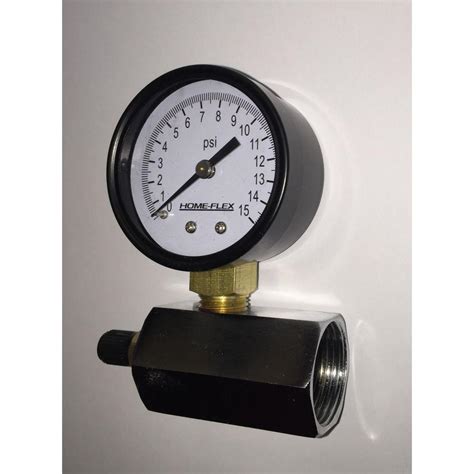 Home Flex Pressure Test Gauge 15 Psi Lp Gas Pipe Line Testing Tool Leak