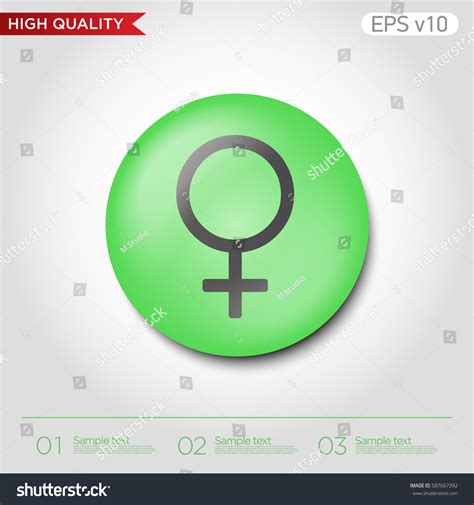 Sex Icon Button With Sex Icon Modern Ui Vector Royalty Free Stock