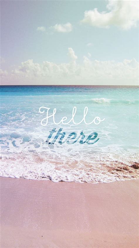 Hello There Summer Wave Beach Iphone 8 Wallpapers Free Download