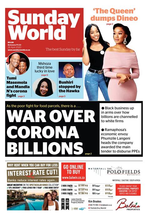 Sunday World April 26 2020 Newspaper Get Your Digital Subscription