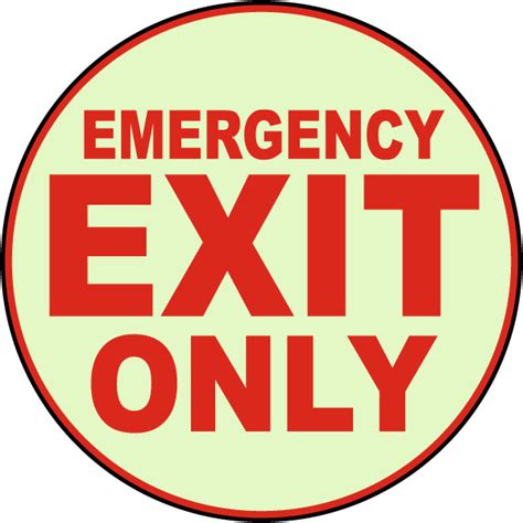 Emergency Exit Only Floor Sign By