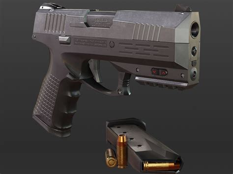 Gameready Pistol Modern 3d Model Turbosquid 1547366