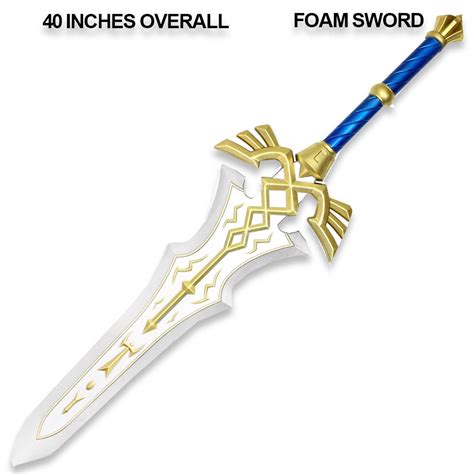 blue and gold zelda new foam cosplay sword costume larp blade collection edge import