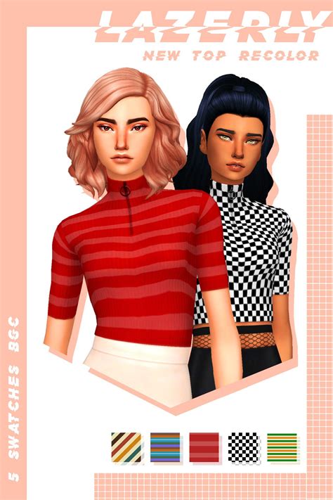 Lazerlys New Top Recolor5 Swatches Bgc Mesh By Waekey Required