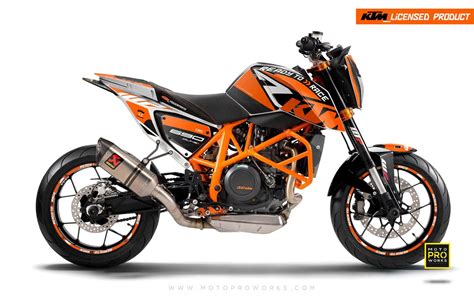 Ktm 690 Duke Graphic Kit Rr Tech Orange Motoproworks Decals