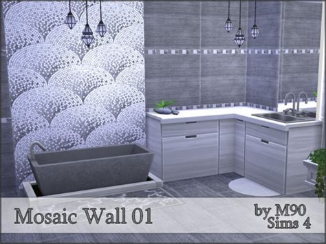 M90 Mosaic Wall 01 By Mircia90 Sims 4 Walls And Floors