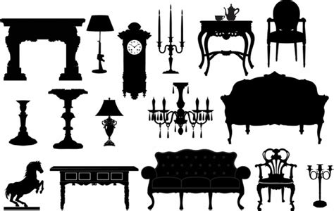 Furniture Silhouette Vector At Collection Of