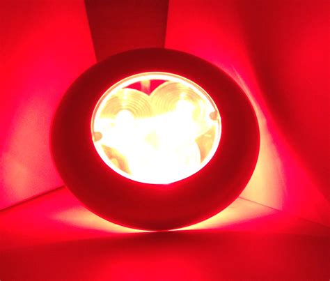 Red LED Round Courtesy Light SS Rim (P00158SSRD ) Marine ...