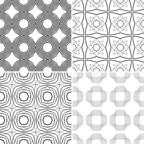 Seamless Patterns Set Stock Vector Illustration Of Four 37498486