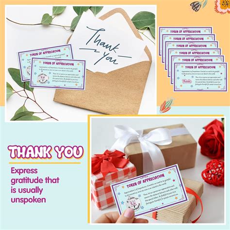 Buy 48 Sets Tokens Of Appreciation And Cards Motivational Thank You