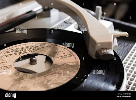 A Vintage Record Player And A 45 Lp Stock Photo Royalty Free Image
