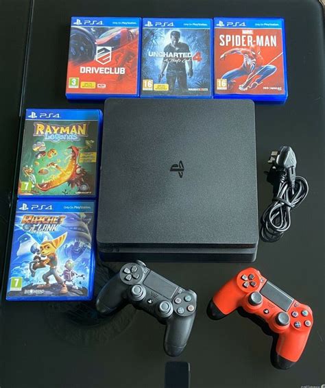 Ps4 Slim 500gb Console Black Two Controllers 5 Games · 13417