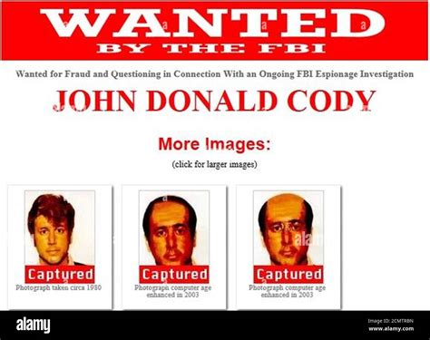 John Donald Cody FBI Wanted Poster Stock Photo Alamy