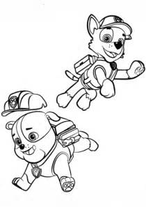 22 paw patrol coloring game. Paw Patrol Rubble and Rocky coloring page | Free Printable ...