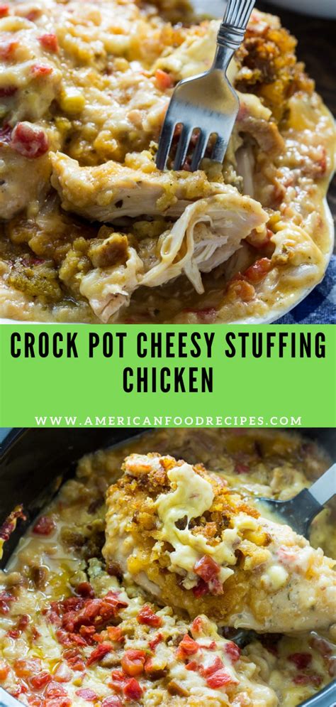 Crock Pot Cheesy Stuffing Chicken Recipe By Mom