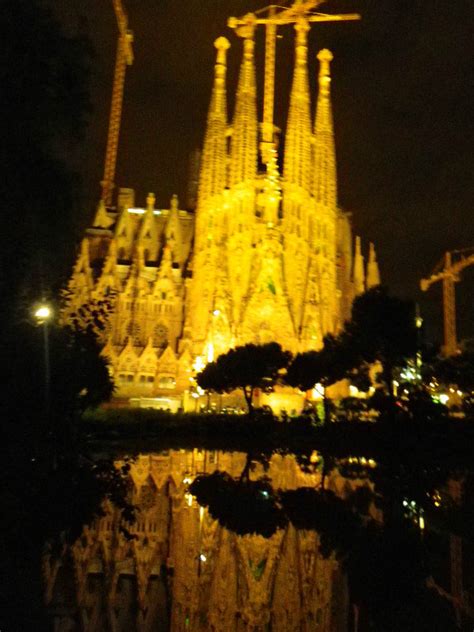 Sagrada Familia By Night Photo