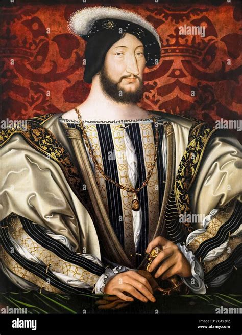 Francis I 1494 1547 King Of France Portrait Painting By Jean Clouet