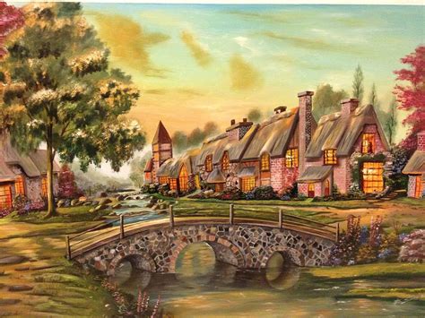 European Village Painting By Biren Biren Pixels