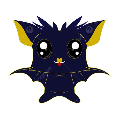 Flying Bat Vector Art Png Cartoon Cute Little Bat Flying Simple