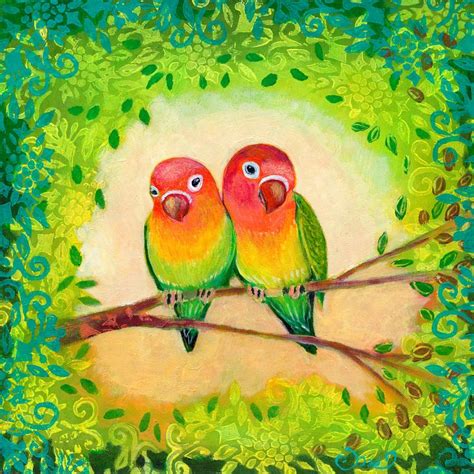Lovebirds Art Print By Jennifer Lommers Bird Art Print Bird Art Jennifer Lommers