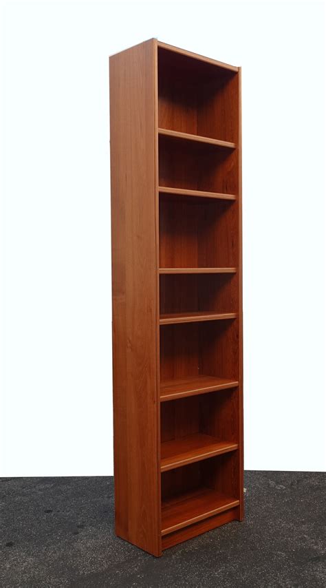 Tall Vintage Danish Modern 7 Shelf Bookcase Bookshelves By Up Etsy