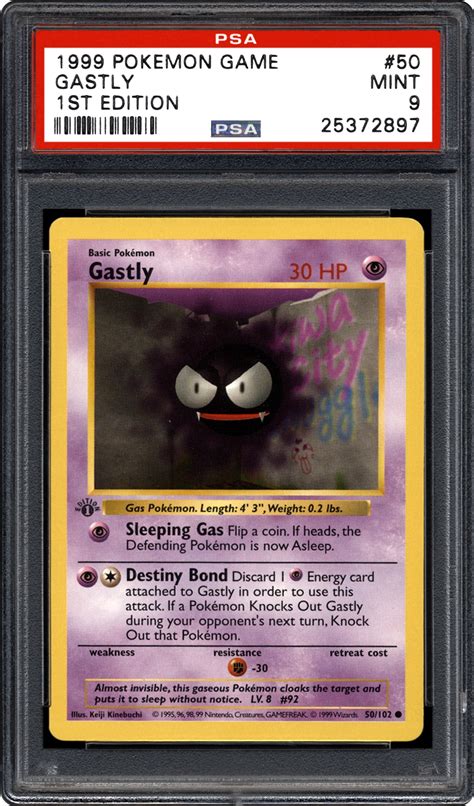 Collecting the 1999 pokémon jungle 1st edition card set. 1999 Nintendo Pokemon Game Gastly (1st Edition) | PSA CardFacts™