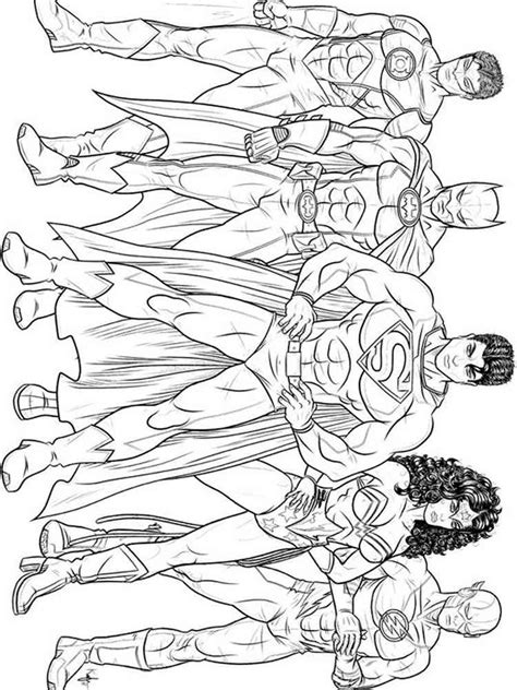 Dc Superhero Coloring Pages Free Printable Dc Superhero Coloring Pages