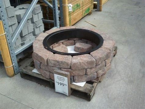 How to build a firepit. Image result for old castle retaining wall block projects | Fire pit kit lowes, Outdoor fire pit ...