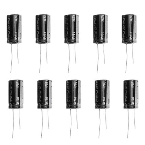10 Pcs Electrolytic Capacitors Black Aluminium Electrolytic Capacitor