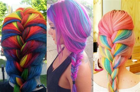 Hairstyles for little girls with long hair can be adorable and chic. Striking Multi-Colored Braids Hairstyles | Hairdrome.com