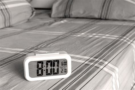 Modern White Alarm Clock Stock Image Image Of Awake 50084871