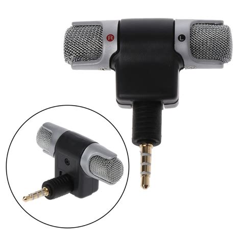 Mini 35mm Jack Microphone Stereo Mic For Recording Mobile Phone