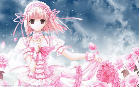 Cute Girl Anime Pink Wallpaper Wallpaper Wallpaperlepi